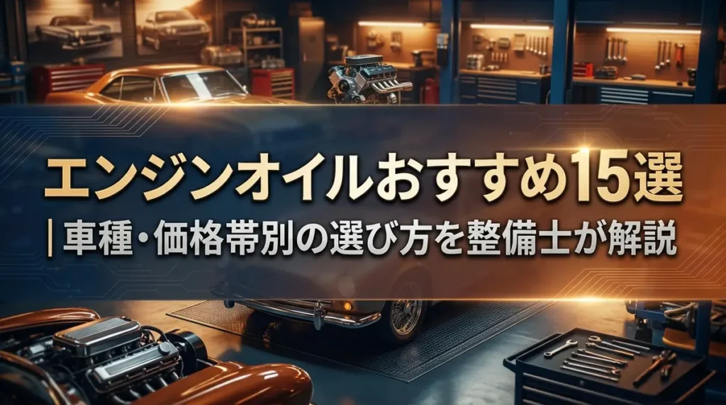 エンジンオイルおすすめ15選｜車種・価格帯別の選び方を整備士が解説
