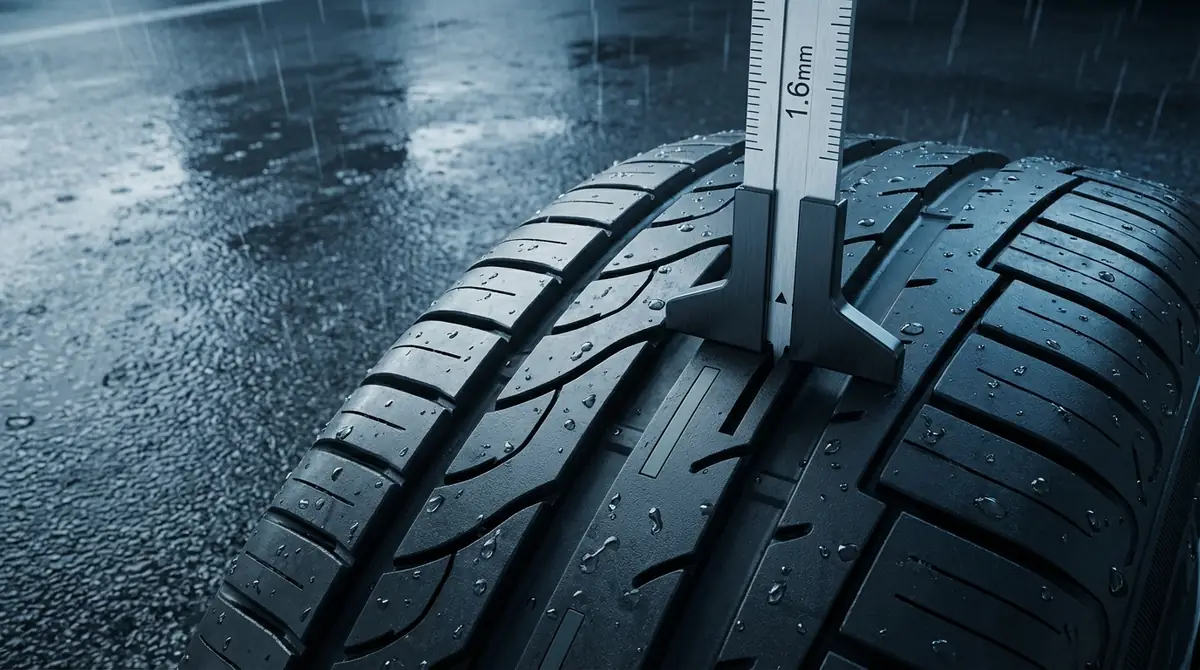 タイヤ溝の限界は1.6mm｜法定基準と安全ラインを解説