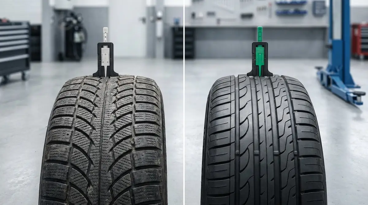 スタッドレスタイヤの溝の限界は夏タイヤと違う