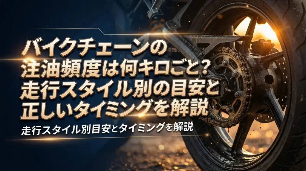 バイクチェーンの注油頻度は何キロごと？走行スタイル別の目安と正しいタイミングを解説