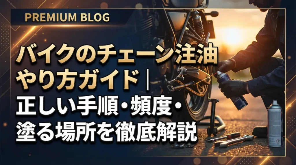バイクのチェーン注油やり方ガイド｜正しい手順・頻度・塗る場所を徹底解説