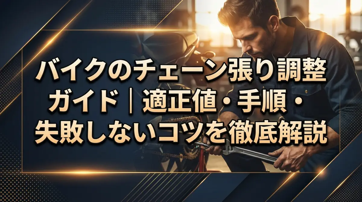 バイクのチェーン張り調整ガイド｜適正値・手順・失敗しないコツを徹底解説