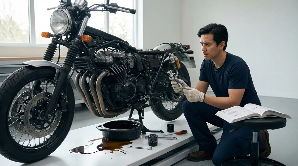 バイクのオイル交換で初心者がやりがちな失敗5選と対処法