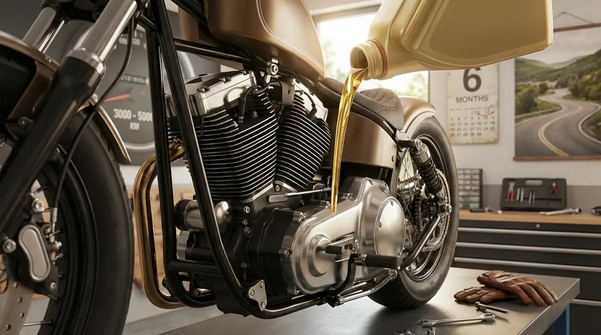【結論】バイクのオイル交換頻度は「3,000〜5,000km」または「半年」が目安
