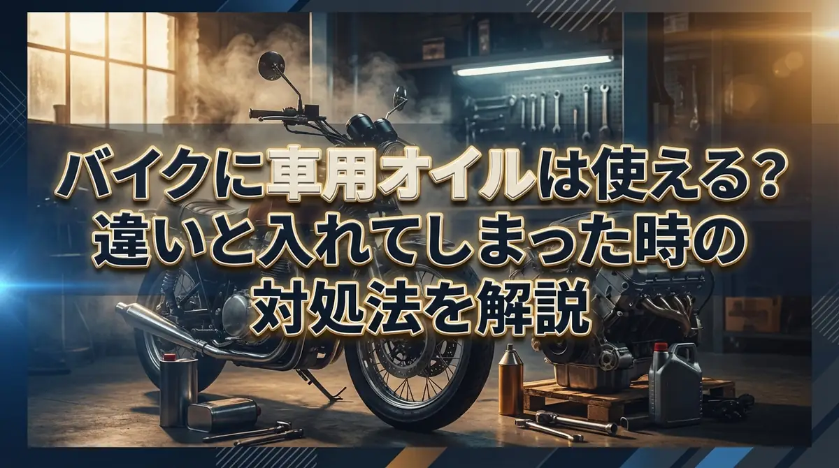 バイクに車用オイルは使える？違いと入れてしまった時の対処法を解説