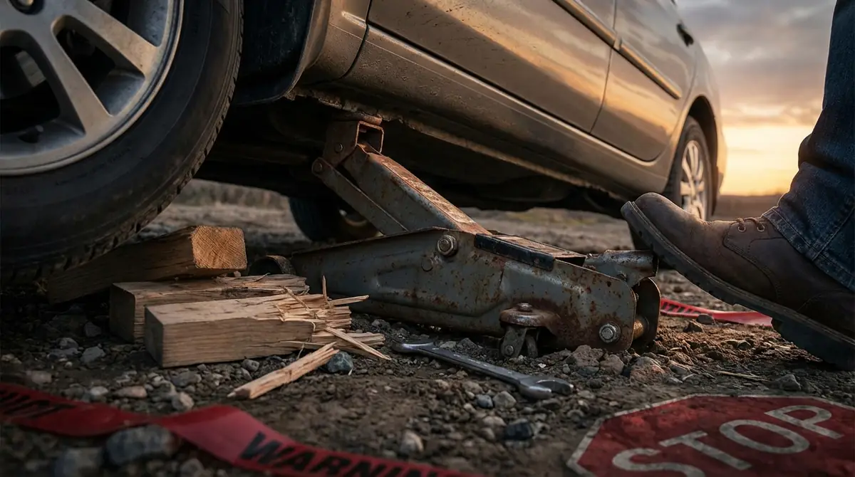 【危険】車のジャッキ使用時に絶対やってはいけないNG行為5選