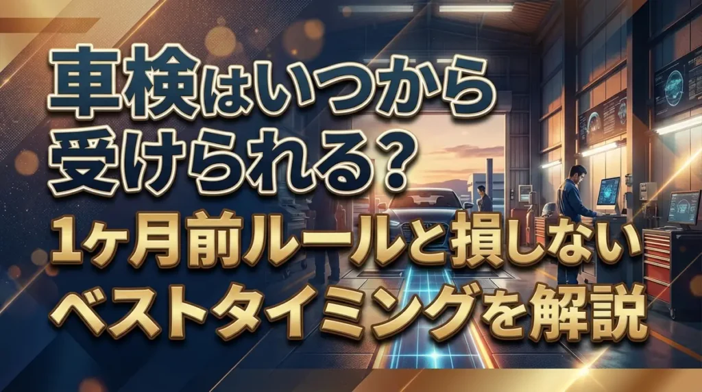 車検はいつから受けられる？1ヶ月前ルールと損しないベストタイミングを解説