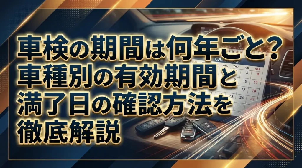 車検の期間は何年ごと？車種別の有効期間と満了日の確認方法を徹底解説
