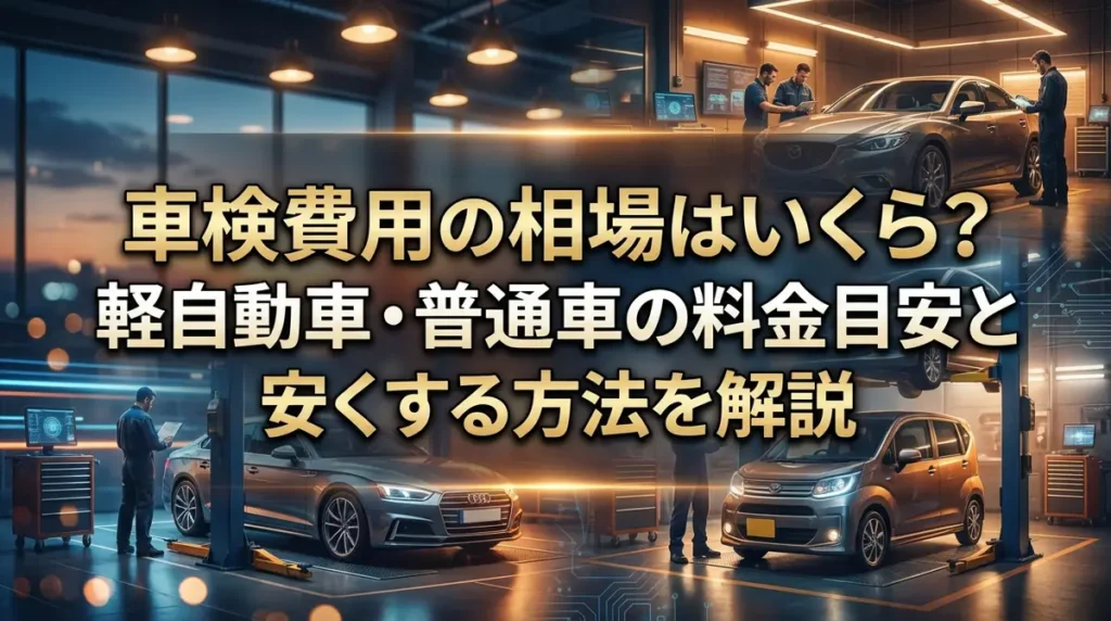 車検費用の相場はいくら？軽自動車・普通車の料金目安と安くする方法を解説