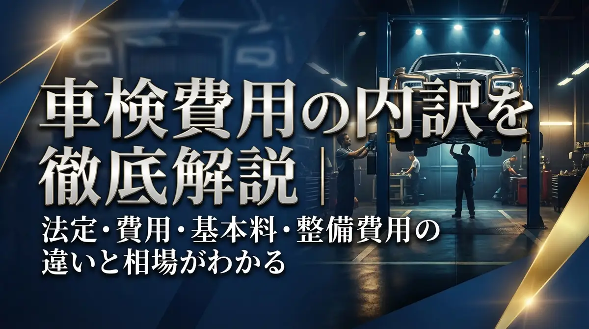 車検費用の内訳を徹底解説｜法定費用・基本料・整備費用の違いと相場がわかる