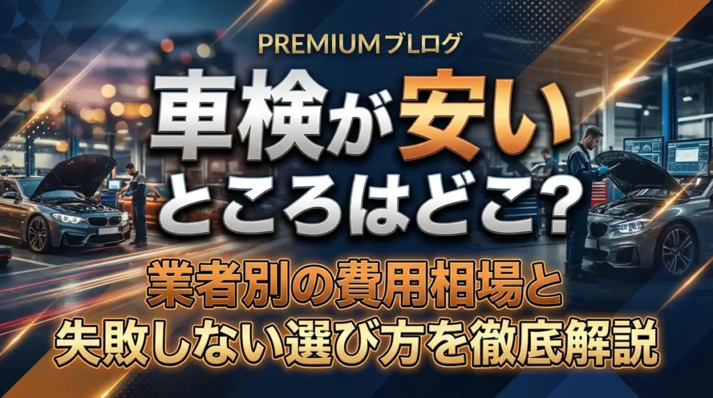 車検が安いところはどこ？業者別の費用相場と失敗しない選び方を徹底解説