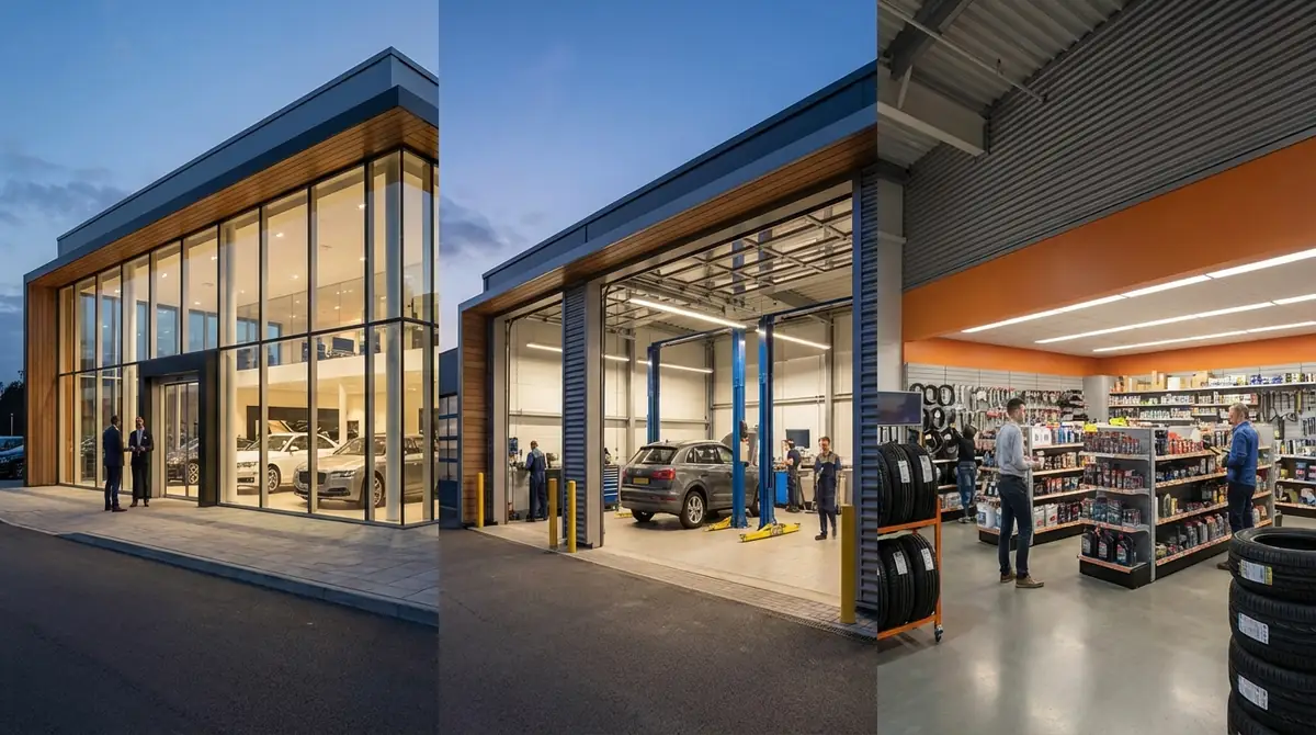 【比較】ディーラー・車検専門店・カー用品店の違い