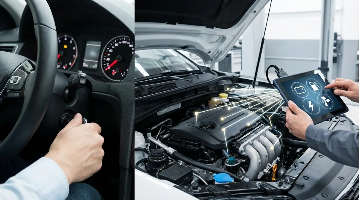 【症状別】セルは回るのにエンジンがかからない原因の見分け方