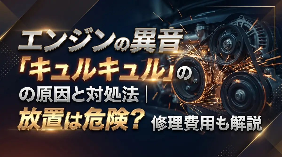 エンジンの異音「キュルキュル」の原因と対処法｜放置は危険？修理費用も解説